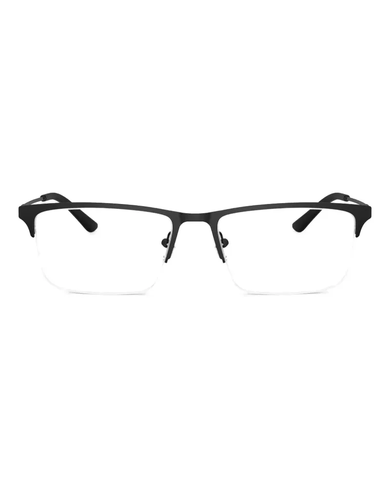 Emporio Armani browline glasses - Schwarz Schwarz