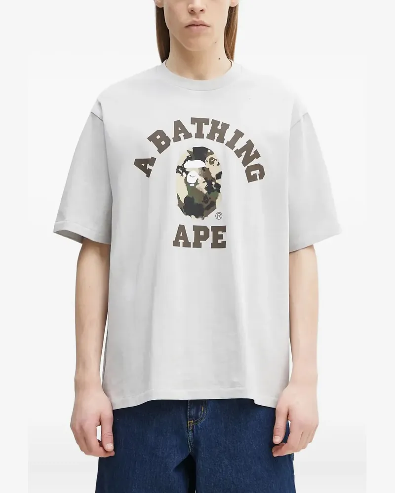 BAPE T-Shirt mit Logo-Print - Grau Grau