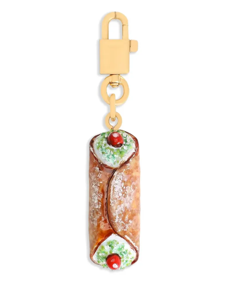 Dolce & Gabbana Cannoli Schlüsselanhänger - Gold Gold
