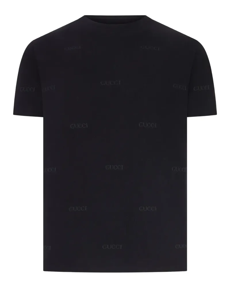 Gucci logo-intarsia T-shirt - Schwarz Schwarz