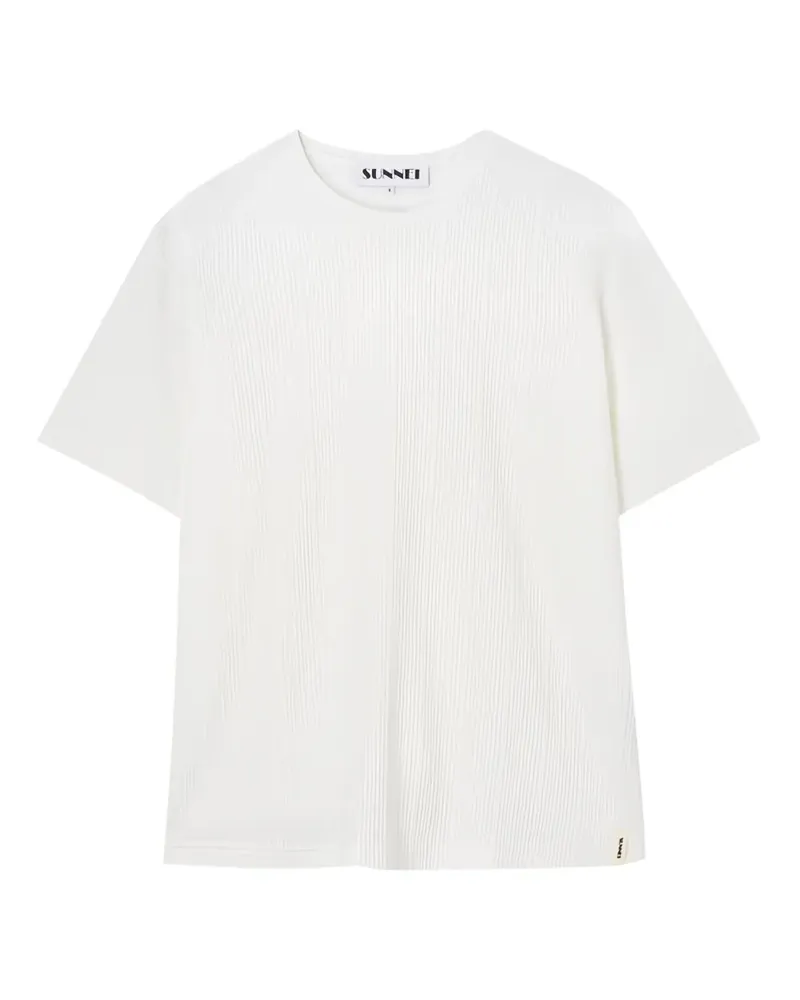 SUNNEI Geripptes T-Shirt - Weiß Weiß