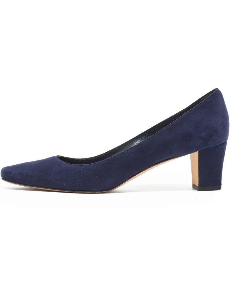 Manolo Blahnik Pre-owned Okkatopla Pumps aus Wildleder 50mm - Blau Blau