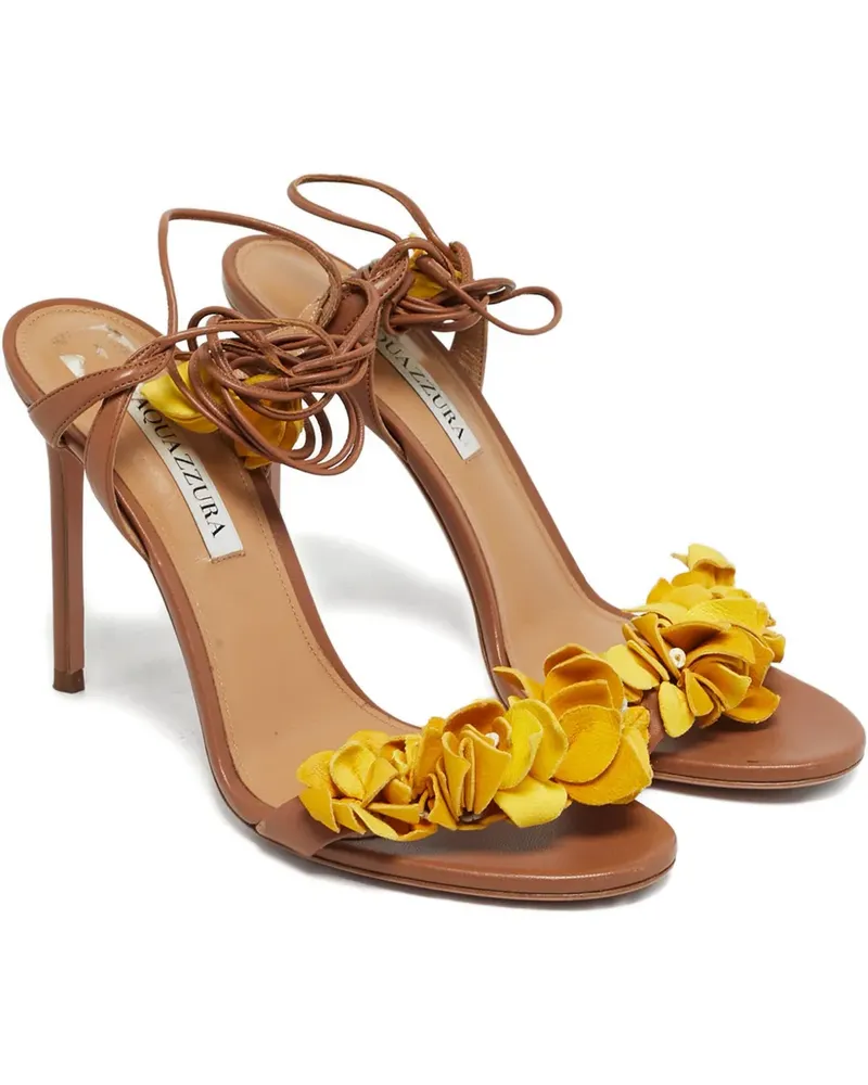 Aquazzura Sandalen mit Fransen - Braun Braun