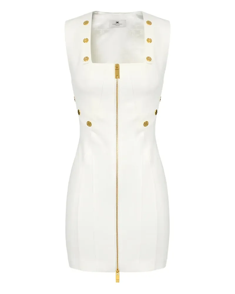 Elisabetta Franchi topstitching button dress - Weiß Weiß