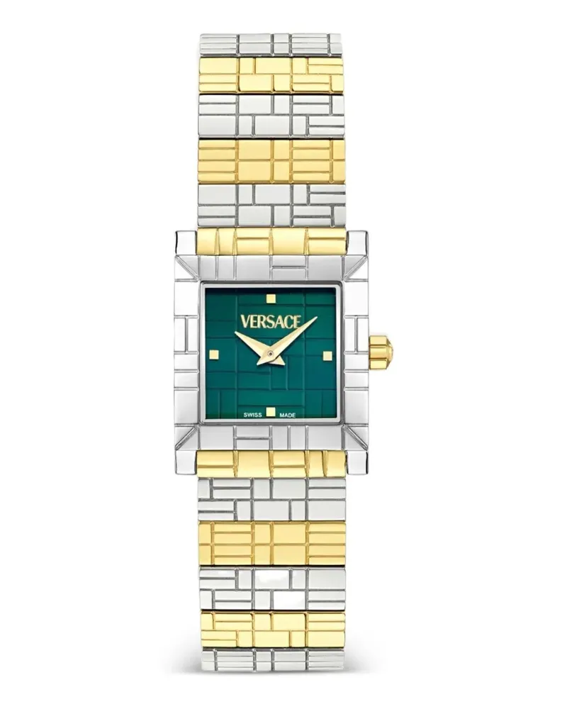 Versace Mosaic Armbanduhr mit eckigem Zifferblatt 22mm - Grün Grün