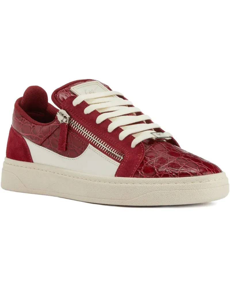 Giuseppe Zanotti Frankie Sneakers mit Kroko-Optik - Rot Rot