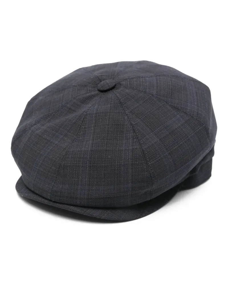Borsalino Hut mit Knopfdetail - Blau Blau
