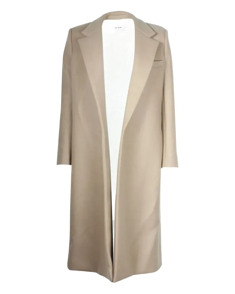 Theory notched-lapels wool coat - Nude Nude