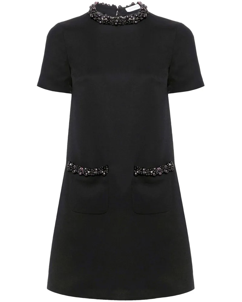 Viktor & Rolf Kleid mit Perlen - Schwarz Schwarz