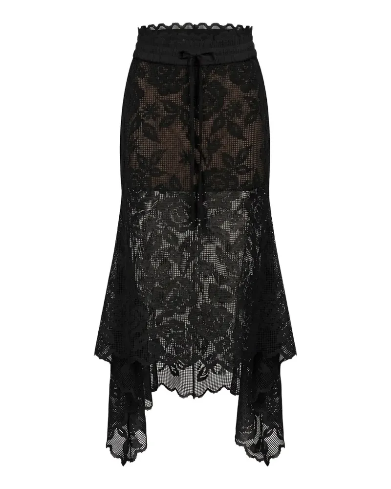 Monse lace drawstring-waistband midi skirt - Schwarz Schwarz