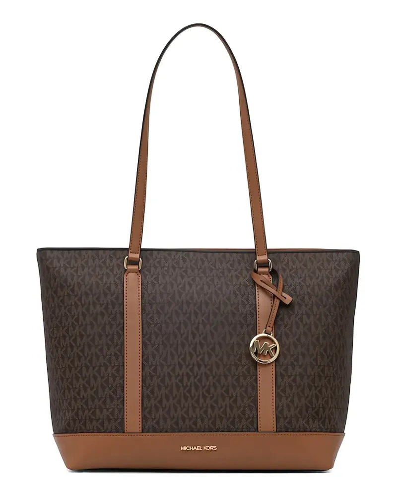 Michael Kors logo-print leather-trim tote bag - Braun Braun