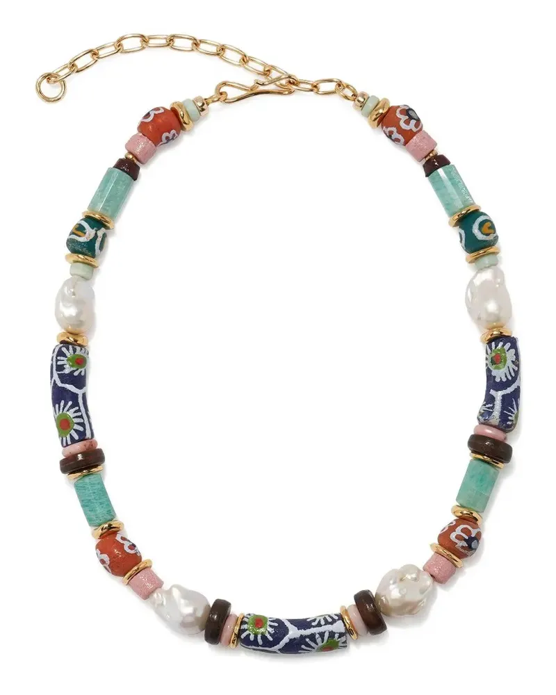 Lizzie Fortunato Souvenir beaded necklace - Gold Gold