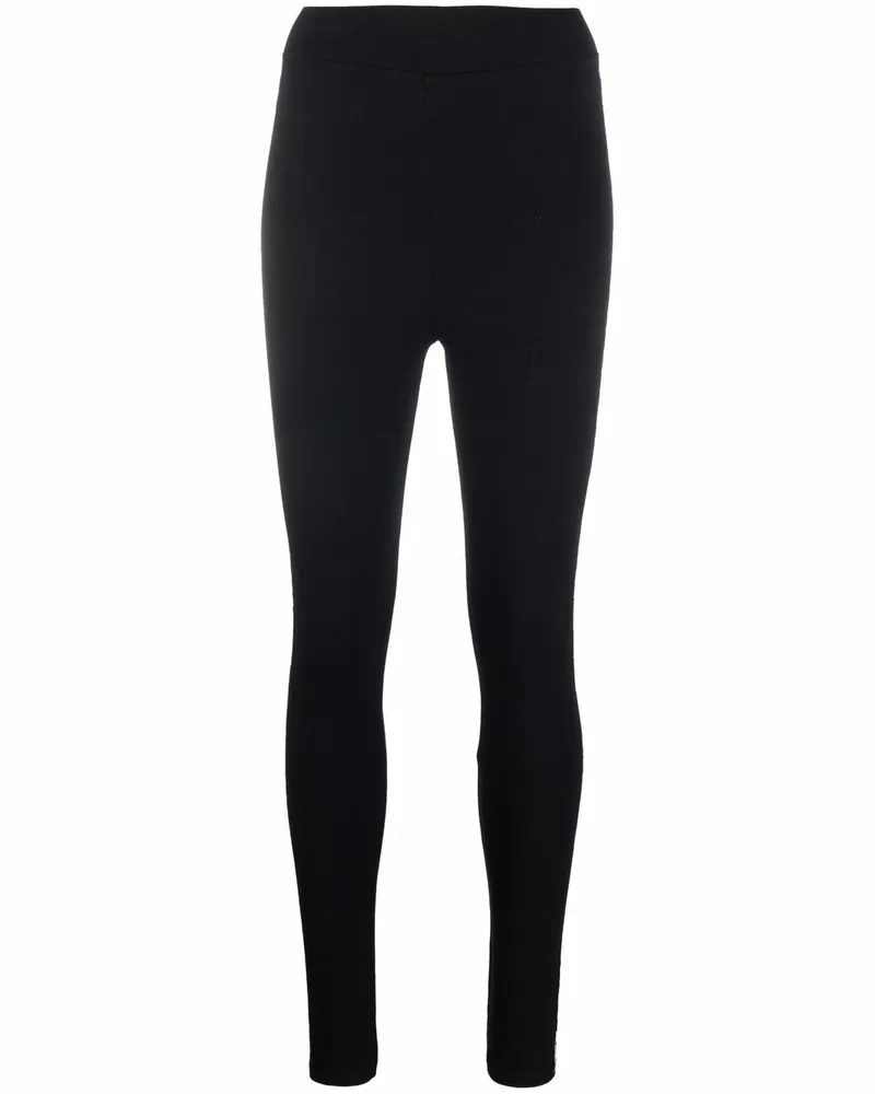 Philipp Plein Leggings mit Logo-Applikation - Schwarz Schwarz