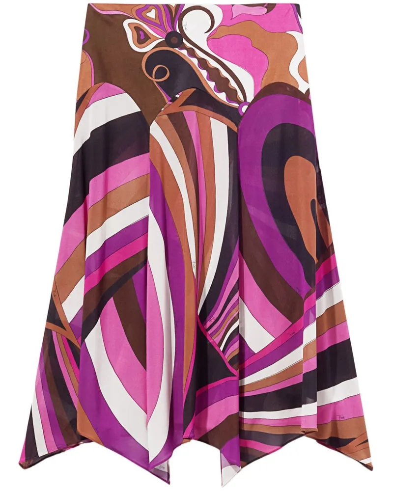 Emilio Pucci Midirock mit Iride-Print - Rosa Rosa