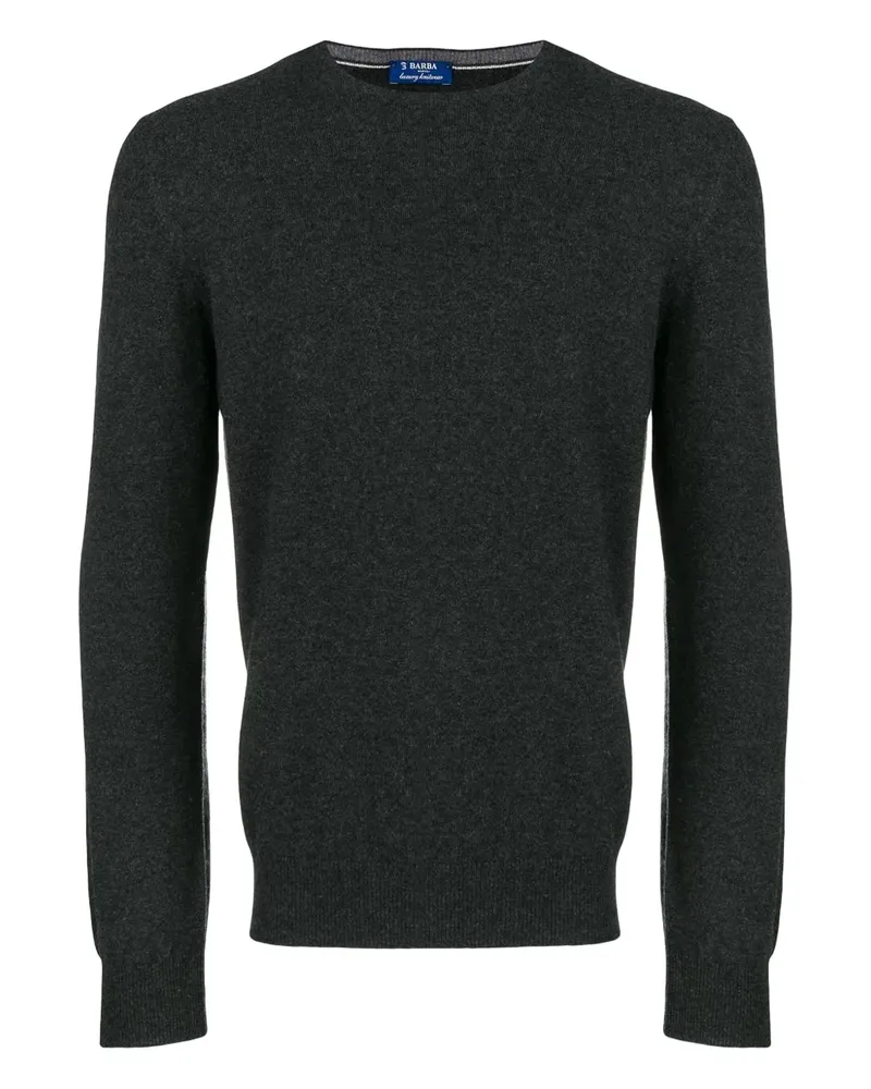BARBA Klassischer Pullover - Grau Grau