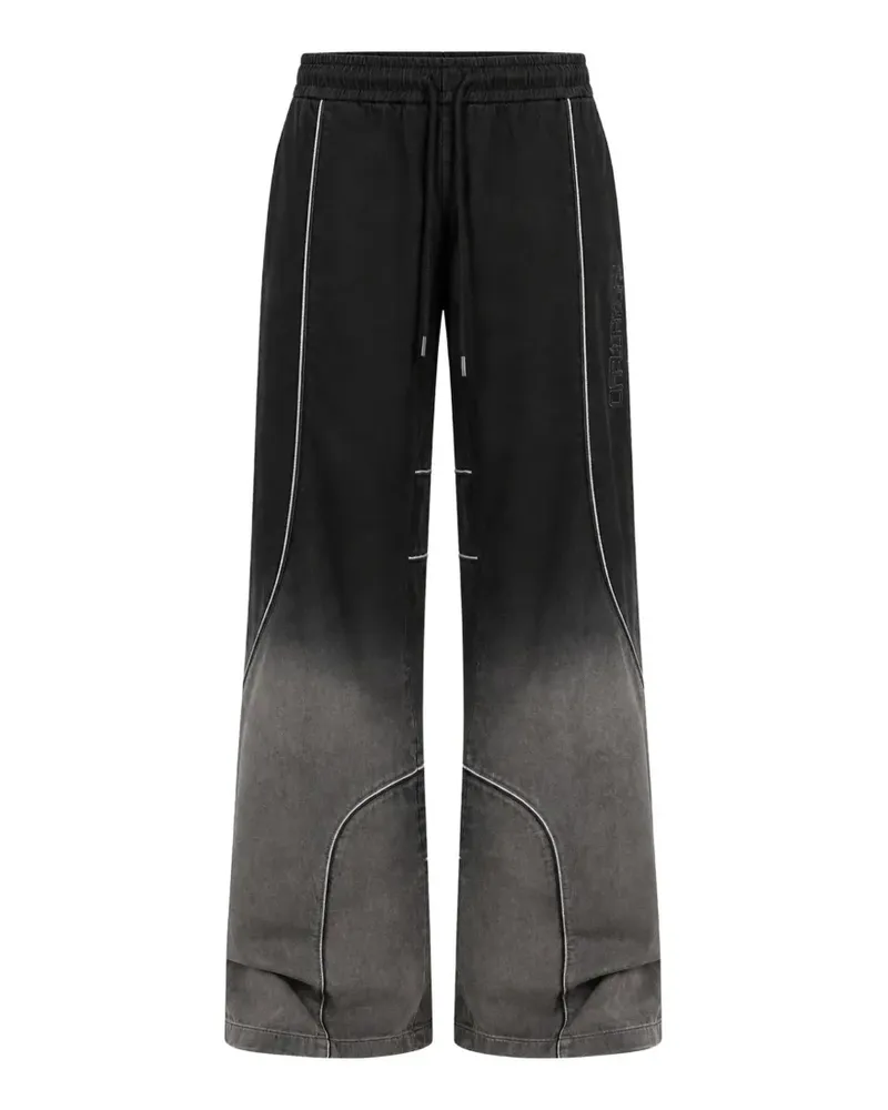OFF-WHITE gradient-effect wide-leg trousers - Schwarz Schwarz