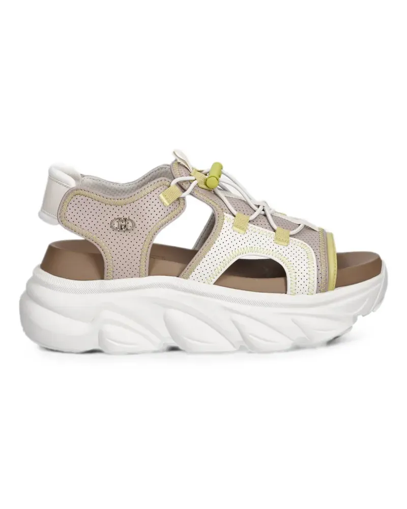 Liu Jo Perforierte Sandalen mit Kordelzug - Nude Nude