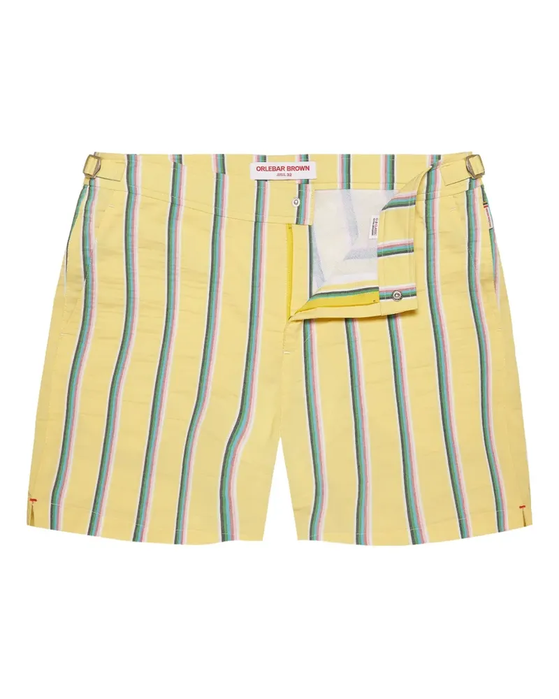 Orlebar Brown Gestreifte Badeshorts - Gelb Gelb