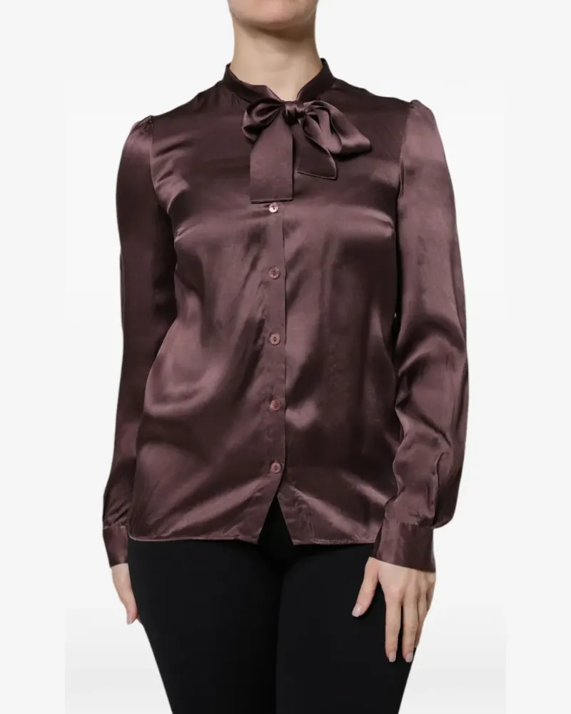 Dolce & Gabbana Bluse mit Schleife - Braun Braun