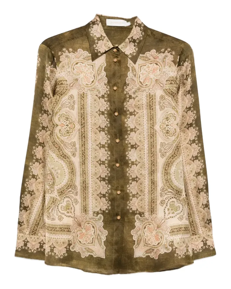Zimmermann paisley buttoned shirt - Grün Grün