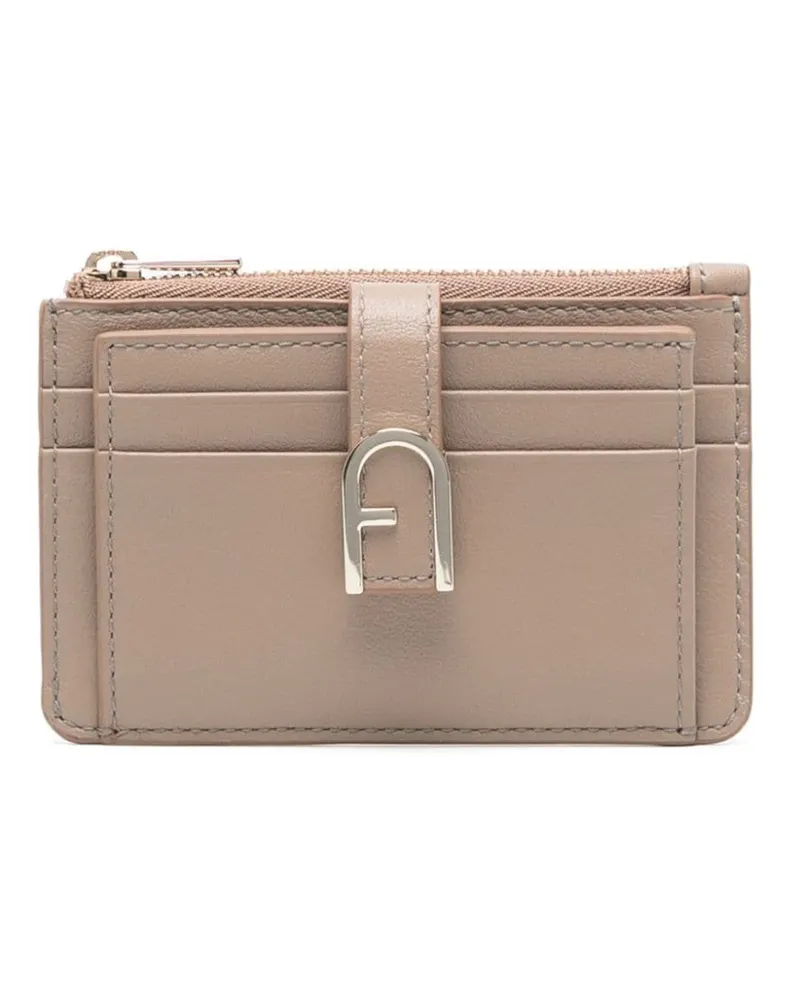 Furla Portemonnaie mit Logo-Schild - Nude Nude
