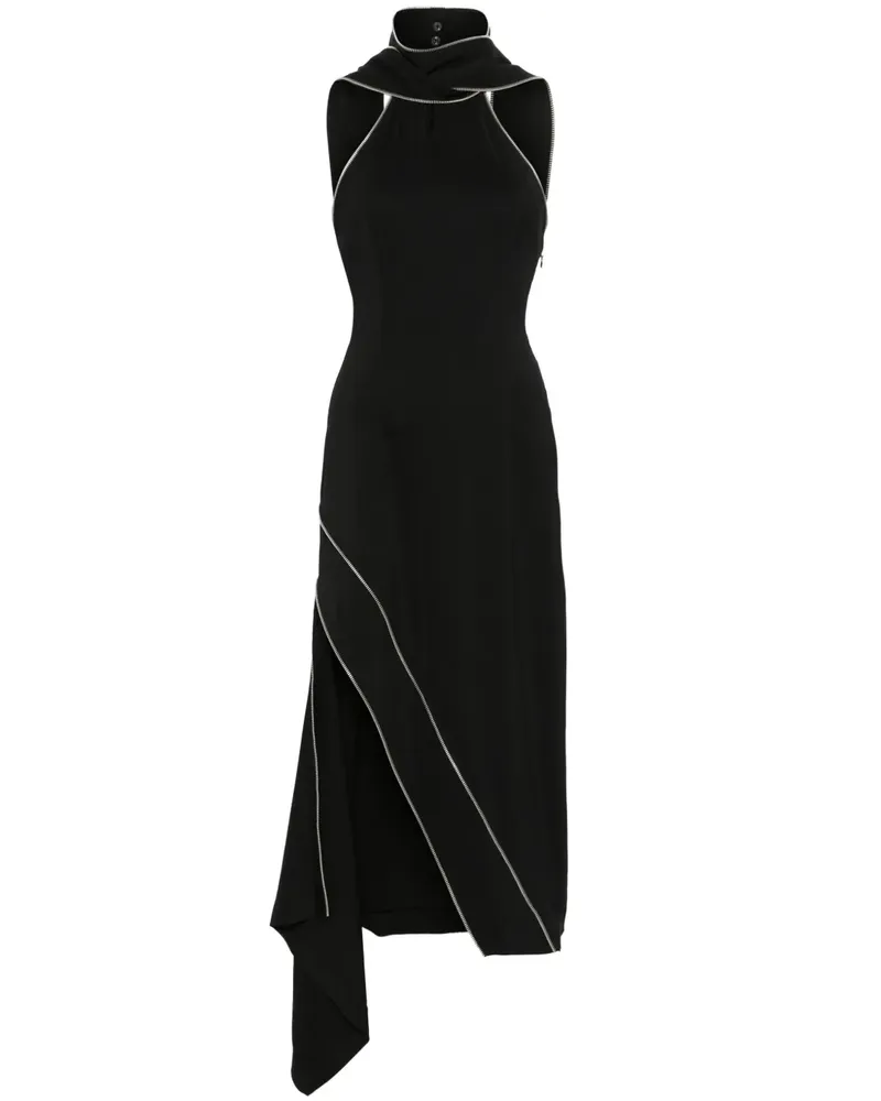 Monse Midikleid mit Reißverschluss - Schwarz Schwarz