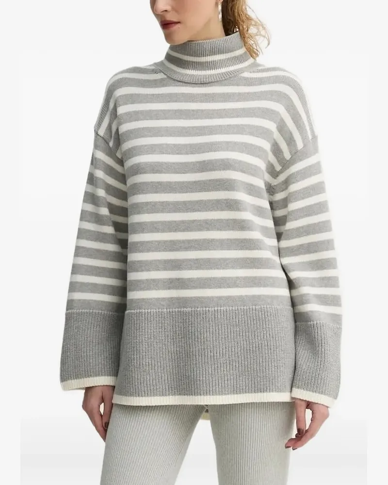 Marc O'Polo Gestreifter Rollkragenpullover - Grau Grau