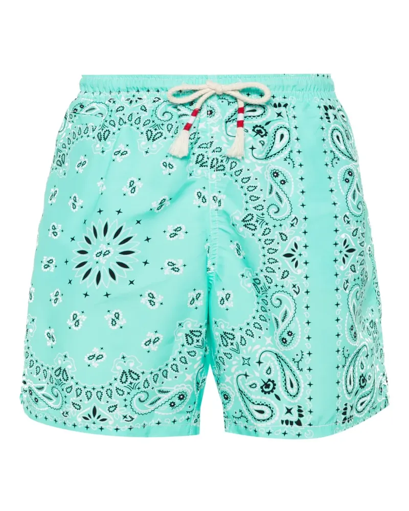 MC2 Saint Barth Badeshorts mit Bandana-Print - Grün Grün