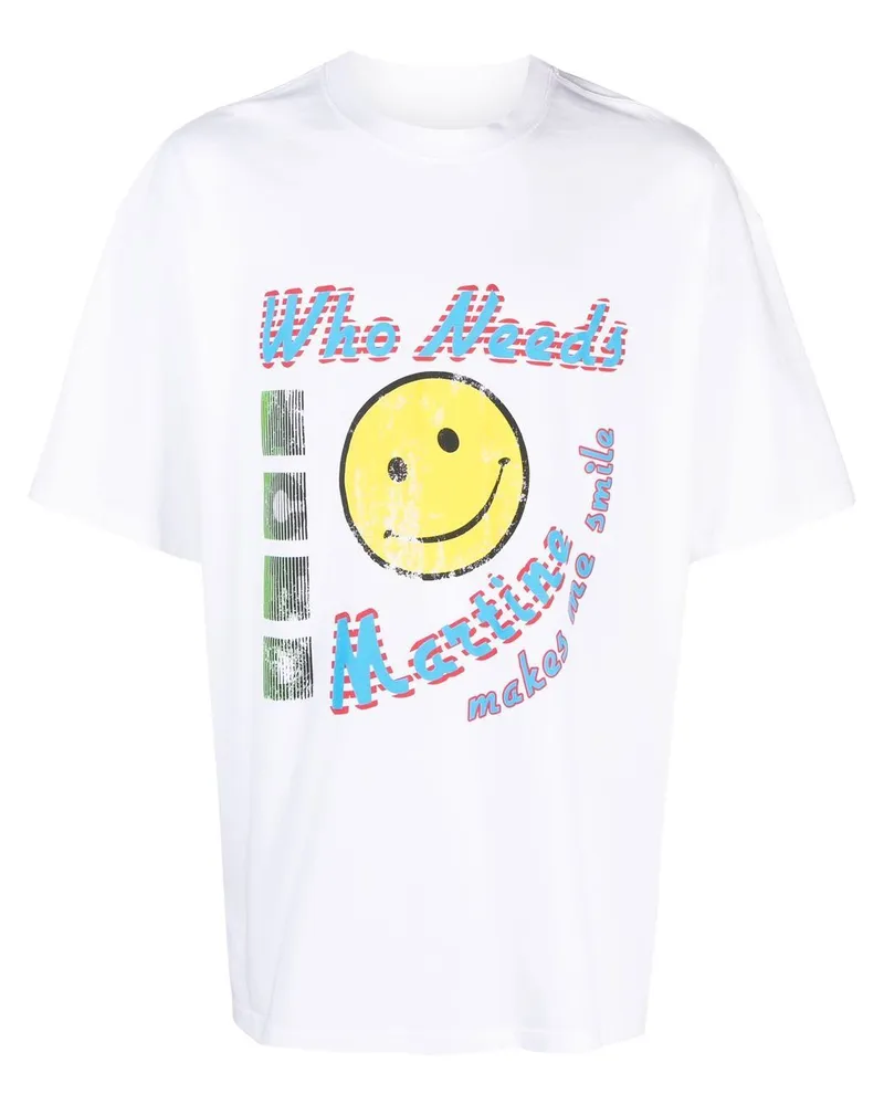 Martine Rose T-Shirt mit Slogan-Print - Weiß Weiß