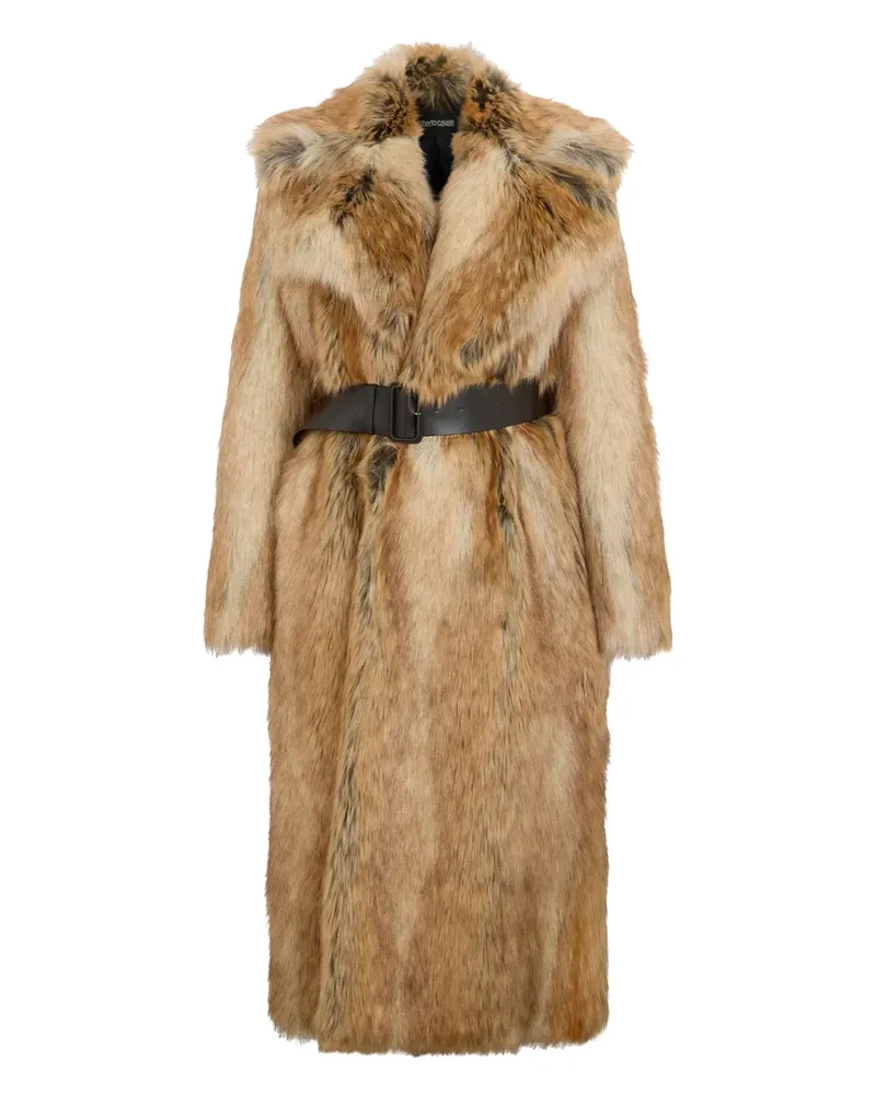 Roberto Cavalli faux fur coat - Braun Braun