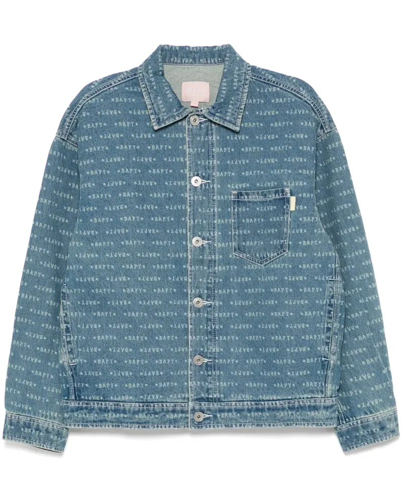 BAPE Jeansjacke mit Monogramm - Blau Blau