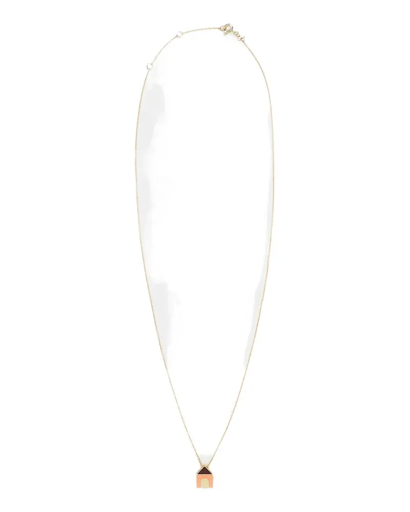 Aliita Casita enamel-charm necklace - Gold Gold