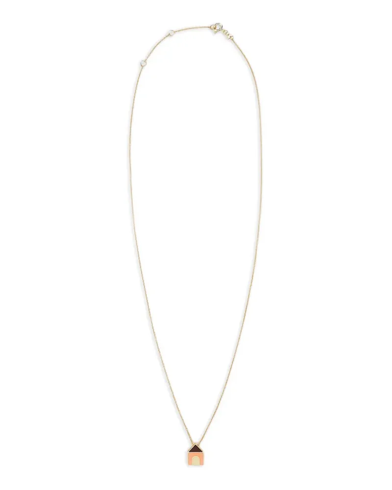 Aliita Casita Halskette mit Emaille-Anhänger - Gold Gold