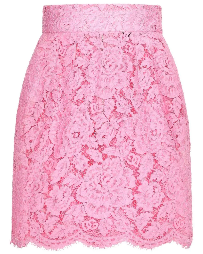 Dolce & Gabbana Minirock mit Spitze - Rosa Rosa