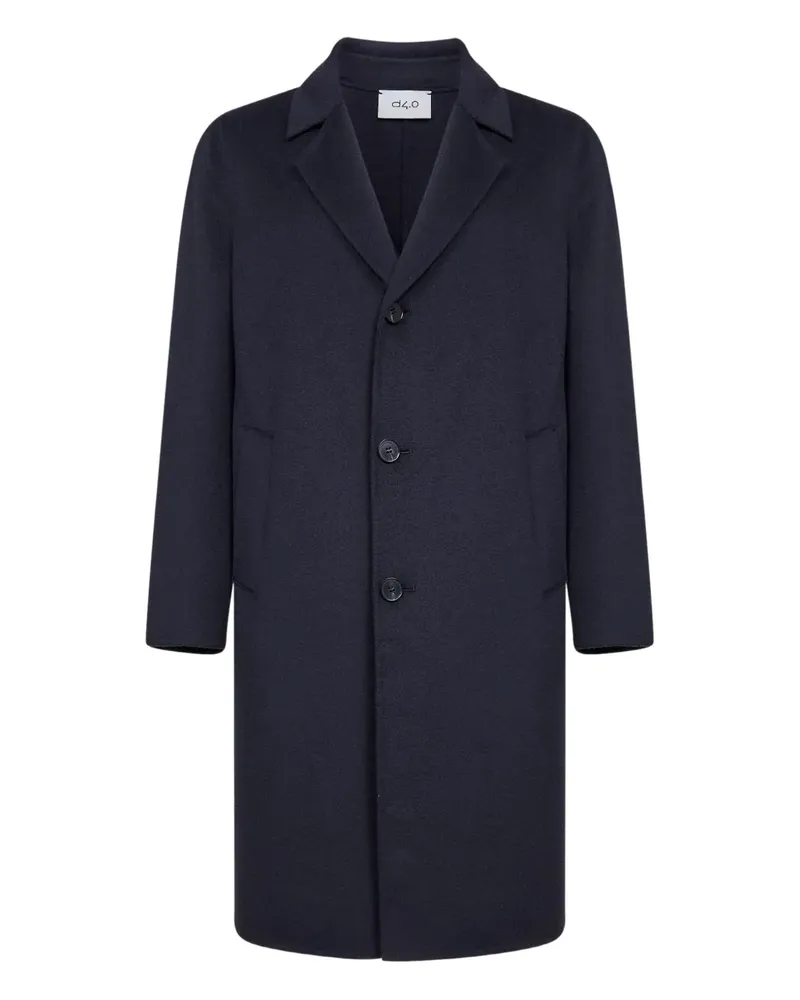 D4.0 lapel three-button coat - Blau Blau