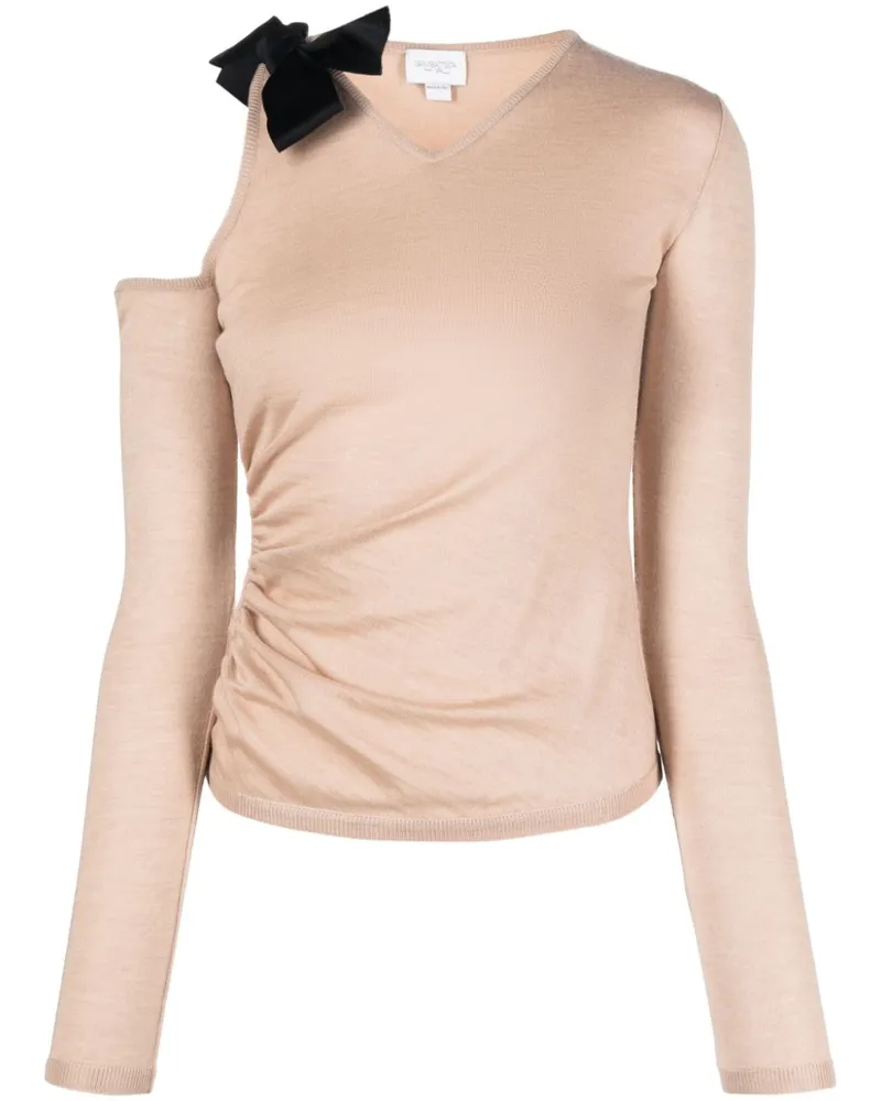 Giambattista Valli Strickoberteil mit Cut-Outs - Nude Nude