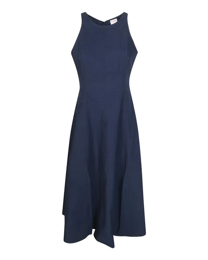 Sun68 Seersucker cotton maxi dress - Blau Blau
