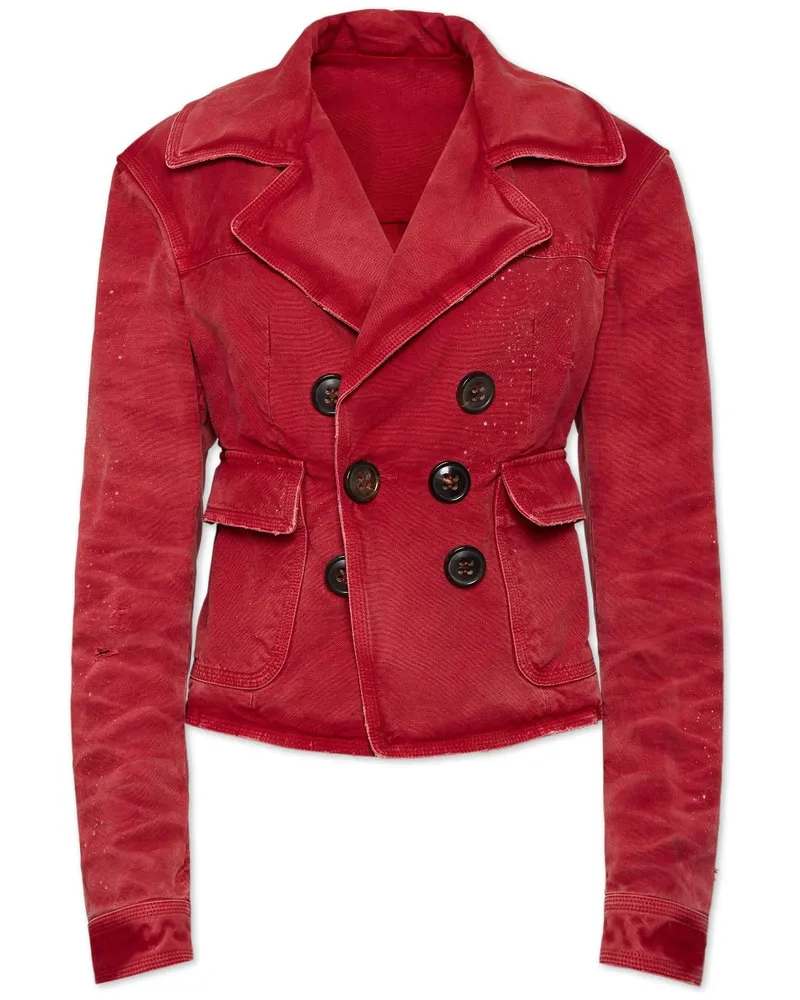 Dsquared2 Doppelreihige Jeansjacke - Rot Rot