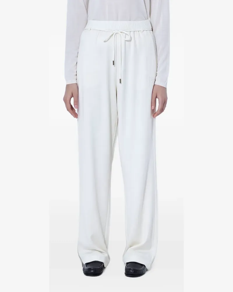 Max Mara drawstring wide-leg trousers - Weiß Weiß