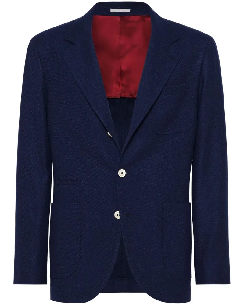 Brunello Cucinelli Einreihiges Sakko - Blau Blau