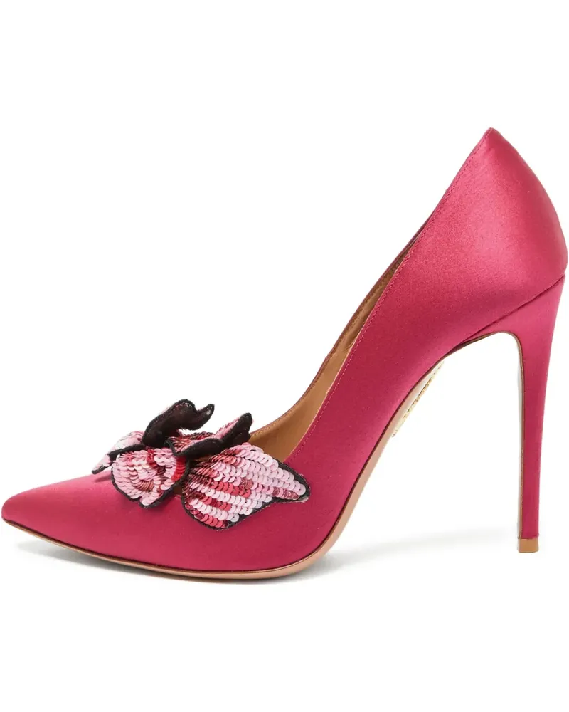 Aquazzura Pumps mit Pailletten 105mm - Rosa Rosa