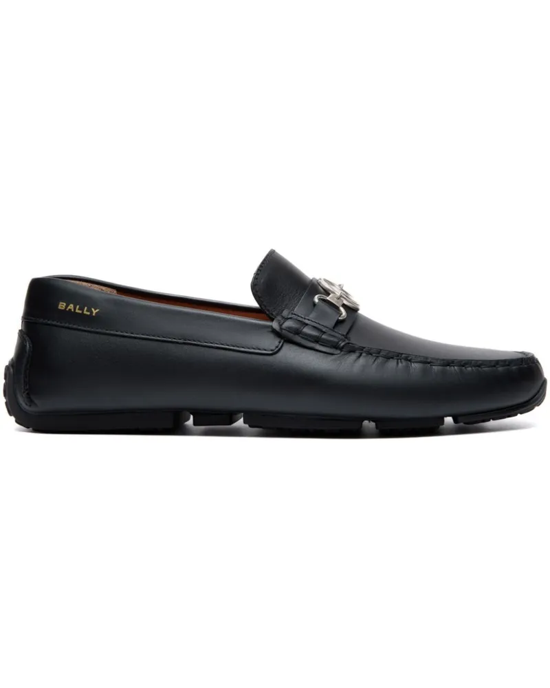 Bally Loafer mit Logo-Schild - Schwarz Schwarz
