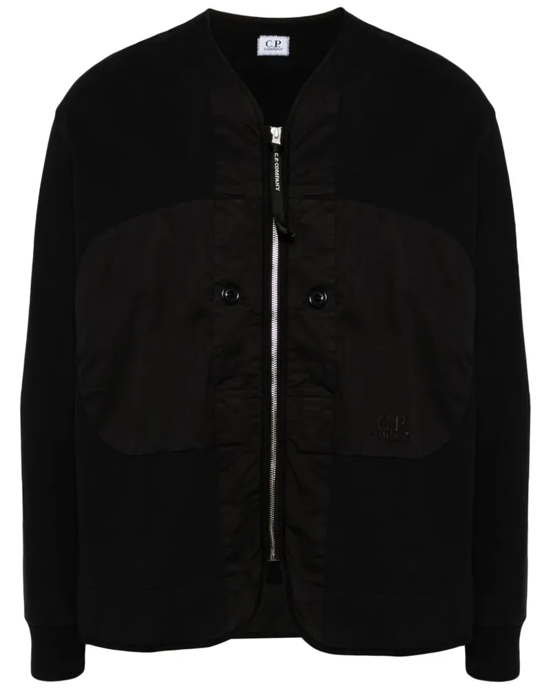 C.P. Company Jacke mit Logo-Stickerei - Schwarz Schwarz