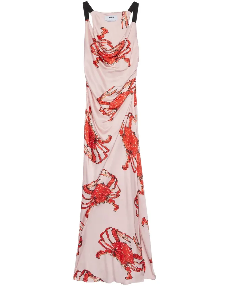 MSGM Maxikleid mit Print - Rosa Rosa