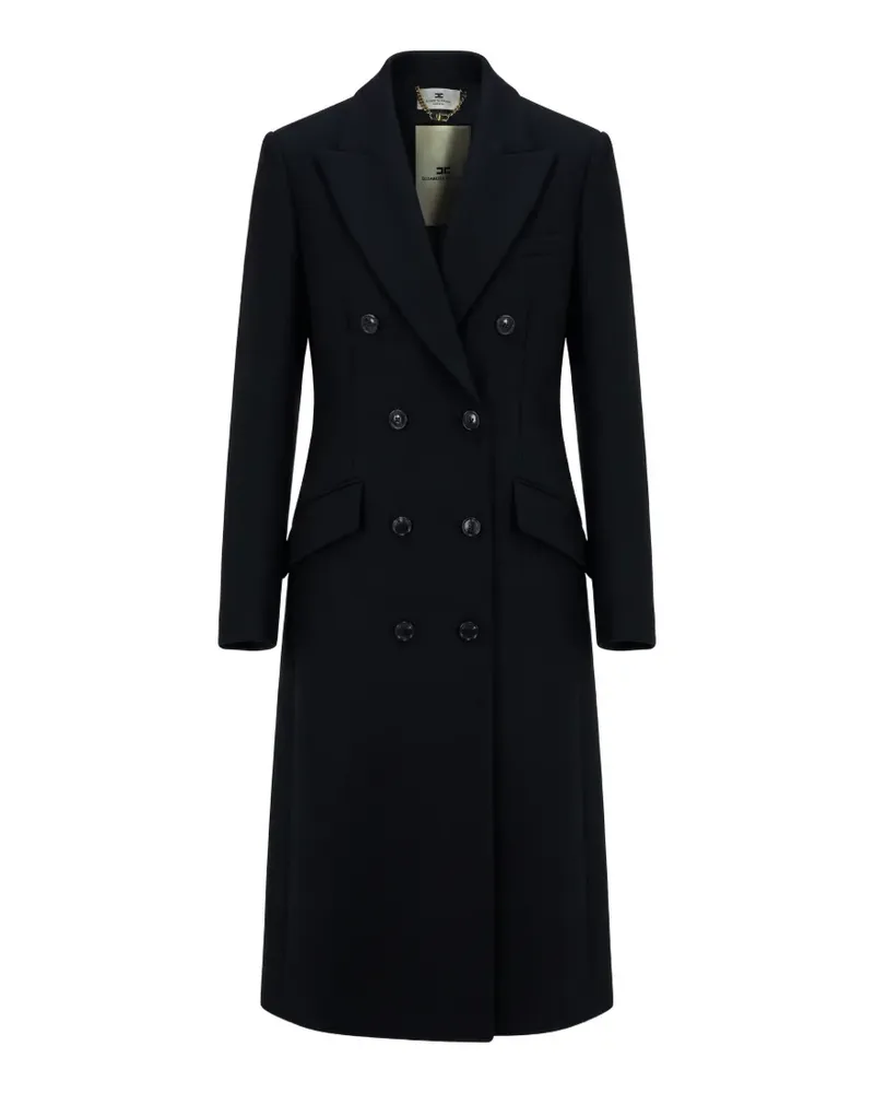 Elisabetta Franchi double-breasted peak-lapels coat - Schwarz Schwarz