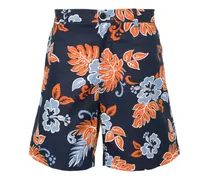 Ripstop-Shorts mit Blumen-Print