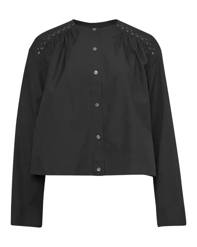 3.1 phillip lim stud-embellished gathered shirt - Schwarz Schwarz