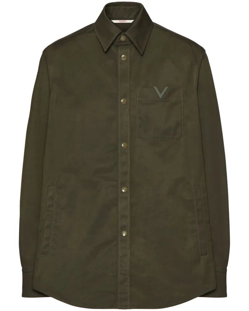 Valentino Garavani Hemdjacke mit V-Detail - Grün Grün