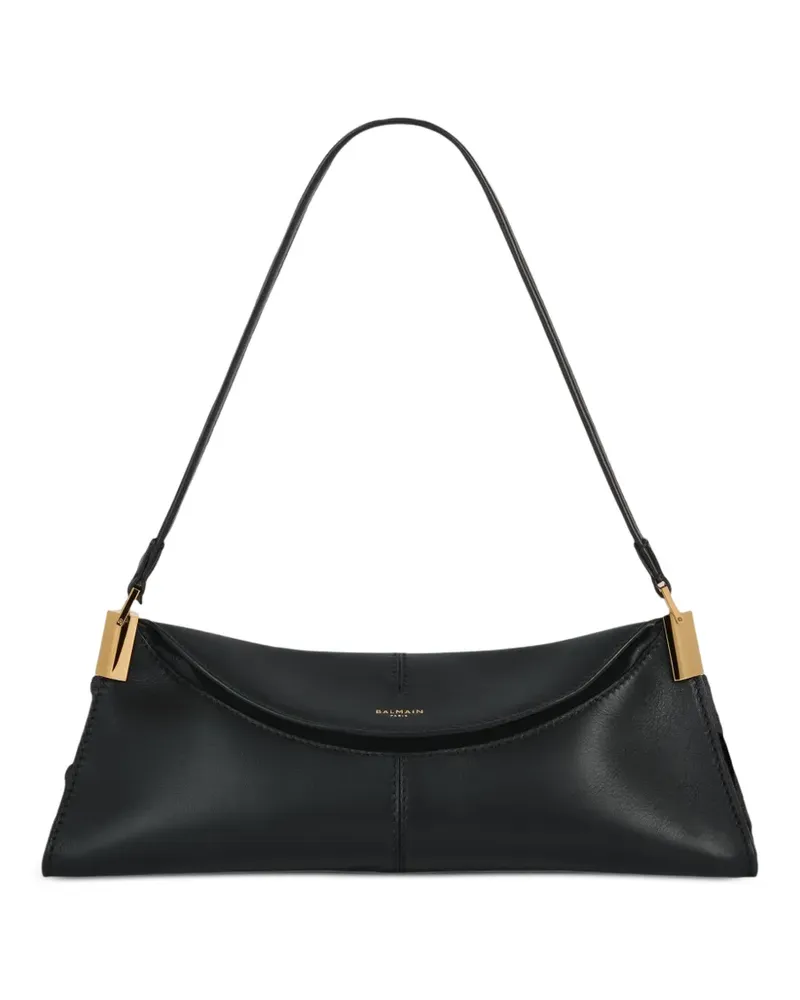 Balmain Kleine 64-83 Tasche aus glattem Leder - Schwarz Schwarz