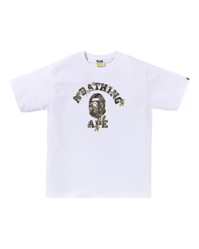 BAPE Ape Head camouflage-print T-shirt - Weiß Weiß